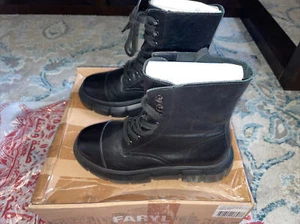 Farylrobin Women’s Rivit Boot Black Size 8 M - Picture 1 of 3