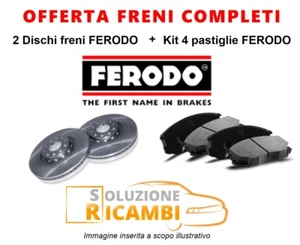 Kit Dischi e Pastiglie Freni ANTERIORI Ferodo FIAT BRAVO I '95-'01 1.6 76 KW - Foto 1 di 4