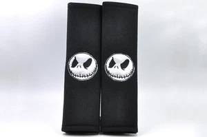 2 pcs (1 PAIR) Disney Nightmare Before Christmas Seat Belt Cover Pads Black pads - Picture 1 of 1