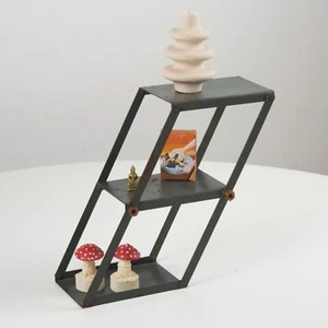 Vintage metal shelves, Vintage industrial-style metal wall shelf, Vintage Stand - Picture 1 of 10