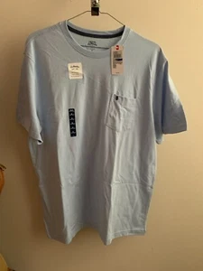 IZOD Herren Salzwasser hellgrau weich Waschung Tasche Crew T-Shirt XL Neu mit Etikett - Bild 1 von 1