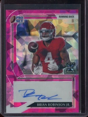 2022 Leaf Pro Set Metal Crystal Pink Brian Robinson Jr Rc Auto (5/15) - Image 1 of 2