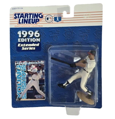 Starting Lineup  Garret Anderson Action Figure w Trading Card Kenner 1996 Sealed - Image 1 of 4