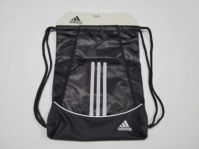 Adidas Alliance II Mochila Deportiva Bolso con Cordón Bolsillos con Cremallera Negro Foto 1 de 4