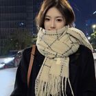 Winter Plaid Scarf Soft Cashmere Shawls Fashion Knitted Scarves  Women
