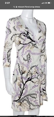 M Missoni Silk Wrap Floral Dress I 38 US 2 $595 - Image 1 of 4