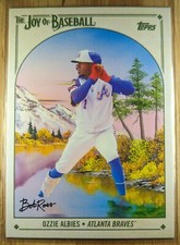 2023 Ozzie Albies Topps Bob Ross Joy of Baseball #52 Atlanta Braves MLB Card