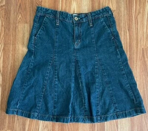 Women’s LEVI’S 100% Cotton Loosley Pleated Skirt w/Patch Logo, 6 - Picture 1 of 6