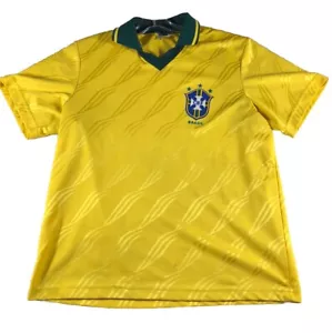 Maglia calcio nazionale Brasile vintage anni 90 taglia L made in USA THRASHED - Foto 1 di 12