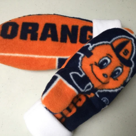 Syracuse Orange womens HANDCRAFTED fleece winter gloves Orangemen ‘CUSE NCAA Cover