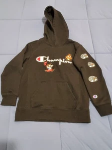 Mario Bros Champion  Reverse Weave Super Mario  Hoodie  Small - Picture 1 of 9