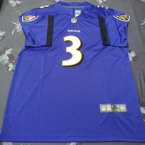 Odell Beckham Jr. #3 Baltimore Ravens Vapor Purple Stitched Jersey Pick Size Cover