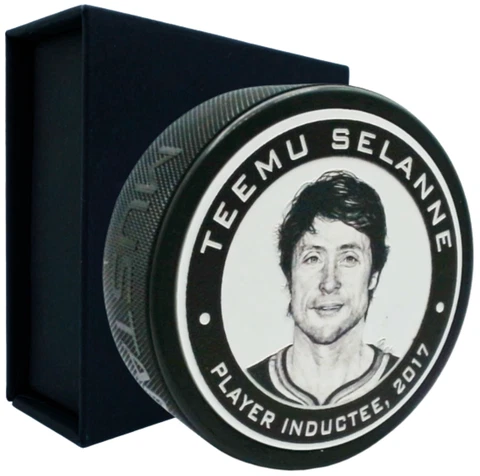 Teemu Selanne Anaheim Ducks 3-D Engraved Hall of Fame Puck Collector's Box Set Cover