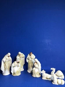 Lace Nativity Set by Roman - Gold Lace Collection - 8 Piece Set - #31380 - New - Imagen 1 de 9