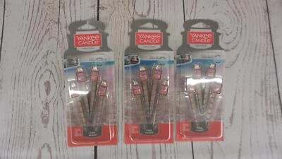 Yankee Candle Car Vehicle Vent Sticks Pink Sands 3 Packs of 4 Fresheners