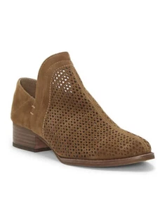 Vince Camuto Cinneys Booties Suede Brown Leather Ankle Women’s Size 10 NEW $130 - Picture 1 of 5
