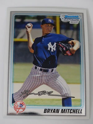 2010 Bowman Chrome #BCP118 Bryan Mitchell New York Yankees Rookie Baseball Card - Image 1 of 2