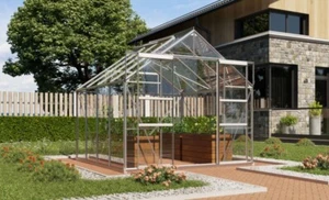 Vitavia Aktion, Gewächshaus Mars 6,7 m², alu-eloxiert, Glas 3 mm, Fundament - Bild 1 von 7