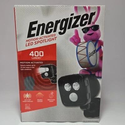 ENERGIZER Foco LED Activado por Movimiento 400 Lúmenes Exterior Funciona con Batería Nuevo Foto 1 de 4