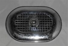 Vintage Car Mirror TRI-BAR WAFFLE HUBCAP STYLE-Smoke Mirror-Scratches