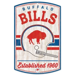 BUFFALO BILLS VINTAGE STYLE RETRO HARDBOARD WOOD SIGN 11"X17" HIGH QUALITY - Picture 1 of 1