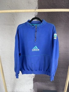 Adidas Equipment vintage 80s 90s faded distressed 1/4 zip sweater - Picture 1 of 17