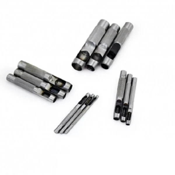 Juego de perforadoras de cuero hueco surtido de 12 piezas herramientas de tachuelas de cuero cortadores Foto 1 de 1