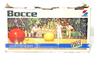 Vintage Sportcraft Contender Series Bocce Ball Set Made In Italy With Box - Image 1 of 4