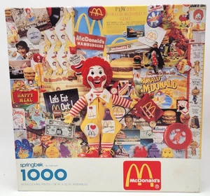 Puzzle vintage McDONALD'S 1000 pezzi Springbok Ronald McDonald Happy Meal hamburger - Foto 1 di 7