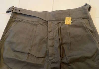 NUEVO CON ETIQUETAS ARCHIVO DE COLECCIÓN Pantalones Cortos Banana Republic Para Hombres 36 Caqui Safari Ghurka Cinturón Años 80 Foto 1 de 4