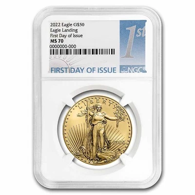 2022 1 oz American Gold Eagle MS-70 NGC (First Day of Issue) - Image 1 of 3
