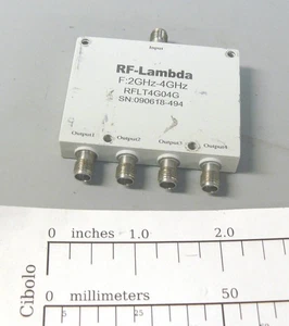 RF-Lambda RFLT4G04G SMA Conn. Power Splitter 4-PORT 2GHz to 4GHz [G3Y5] - Bild 1 von 6