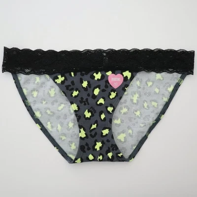 NOVA Calcinha de Biquíni Victoria's Secret ROSA VINTAGE Chita Estampa Rara Acabamento de Renda PEQUENA - Imagem 1 de 4