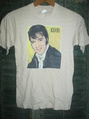 Camiseta De Colección Años 70 Elvis Presley Hierro en Transferencia Original Puntada Única S/XS EE. UU. Foto 1 de 4