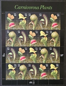 US Scott # 3531a (3528 - 3531) Piante Carnivore - Foglio di 20 Francobolli - MNH - Foto 1 di 1
