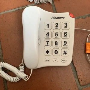 Big Button Phone 110 Corded - BINATONE, White - Photo 1/4