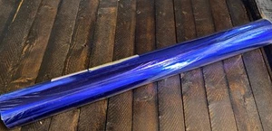 Glossy Blue Metallic Gift Wrapping Paper Roll 17 In X 32.8 Ft Wedding Birthday - Picture 1 of 4