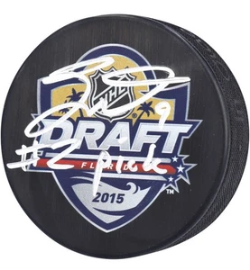 Jack Eichel Signed 2015 NHL Draft Puck w/ “#2 Pick” – Fanatics Authenticated - Picture 1 of 15