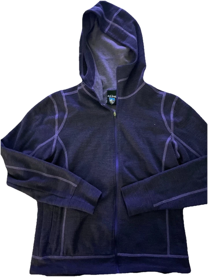 KUHL, Sudadera con Capucha Mujer Moongazer Púrpura Cremallera Completa, Costuras Planas, Talla M. Foto 1 de 3