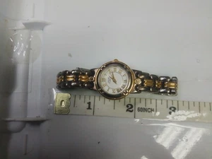 Anne Klein II 10/1956-57 Bicolor Quarz Analog Damenuhr Gr. 6" neuer Akku - Bild 1 von 3