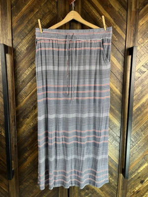 Maxi Falda a Rayas Pierna Dividida Design History Azul Marino Rojo Blanco XXL Missy Bolsillos Foto 1 de 4