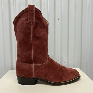 De Colección Wrangler Western Botas Vaqueras Roper Rojo Gamuza Talla 9.5M Rodeo Country EE. UU. - Imagen 1 de 24