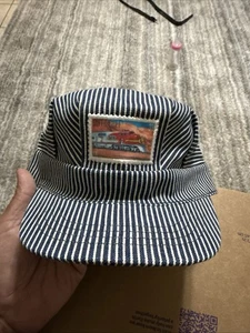 Vintage 1998 USPS "All Aboard Engineer Cap" HAT U.S. 33¢ Super Chief train stamp - Bild 1 von 4