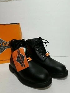 GENUINO AGARRE IMPERMEABLE SENDERISMO TRABAJO CUERO NEGRO TOBILLO UNISEX HOMBRE7.5W/DAMA 9 - Imagen 1 de 5