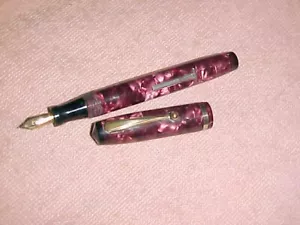 Penna stilografica RED MARBLED WAHL-OXFORD - n. 2 Wahl Oxford 14K nuova con scatola - Foto 1 di 7