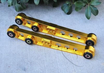 GOLD ALUMINUM REAR LOWER CONTROL ARM FOR 1988-1995 HONDA CIVIC CRX DEL SOL EF EG - Image 1 of 2