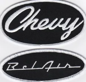 CHEVY BEL AIR SEW/IRON ON PATCH BADGE EMBLEM EMBROIDERED - Foto 1 di 1