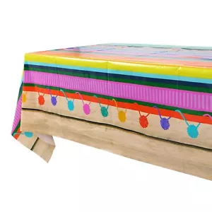 1 Pcs Cinco De Mayo Tablecloth Mexican Fiesta Theme Plastic Table Cover Taco Nig - Picture 1 of 4
