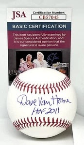 Dave Van Horne Expos Marlins signed MLB Baseball Ball W/ HOF Inscription JSA - Picture 1 of 2