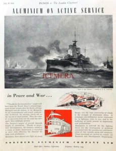 NORTHERN ALUMINIUM Co. Wartime Advert 'Battle of Cape Matapan' : WW2 1941 Print - Picture 1 of 1
